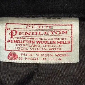 Pendleton Petite Vintage Virgin Wool Black Skirt Classic W/Pockets thumbnail 10