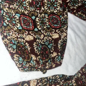 Patrons Of Peace M Medium Tulip Wrap Printed Boho Long Sleeve Dress thumbnail 6