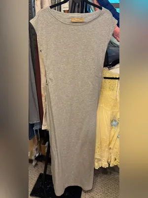 NWOT Free People Free-est Drift Street Cotton-Jersey Maxi Dress - Grey - S *IR* thumbnail 6