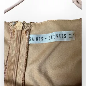 Revolve Saints + Secrets Rose Gold Sequined‎ Mini Dress Size S thumbnail 2