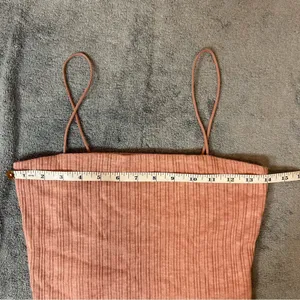 NWT Aeropostale Pink Seriously Soft Cropped Bungee Cami‎ Tank Top Size Medium thumbnail 4
