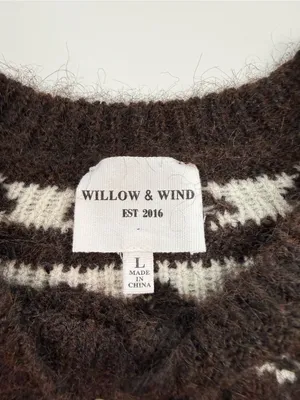 Willow and Wind Nordic Yoke Cropped Cardigan Sweater thumbnail 5