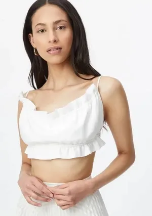 NWT Bardot The Barely There Top in Ivory Size Large/10 thumbnail 1