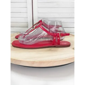Tommy Hilfiger Jerika‎ Flat Thong Sandals Cherry Tomato Red Women 10 thumbnail 4