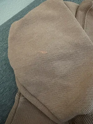 American Eagle Distressed Pullover Hooded Sweatshirt Brown thumbnail 3