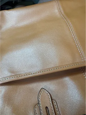 Coach Leather Shoulder Tote Bag in Metallic Orange thumbnail 7