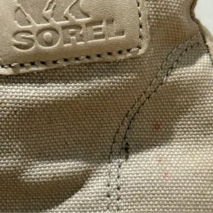 Sorel Canvas & Leather PDX Wedge Lace‎ Up Bootie Size 6.5 A58 thumbnail 4