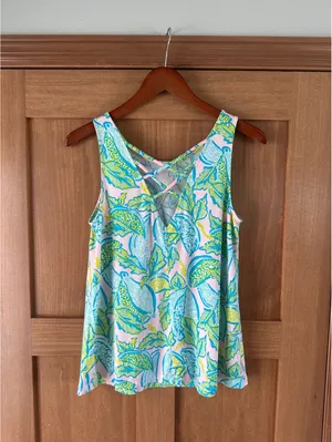 Lilly Pulitzer Kristen Swing Tank Top in Urchin Pink Vitamin Sea Women’s Small thumbnail 7