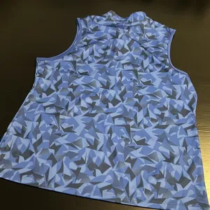 18Birdies Womens Golf Tank Top Blue Geometric Camo Quarter Zip Large‎ thumbnail 6