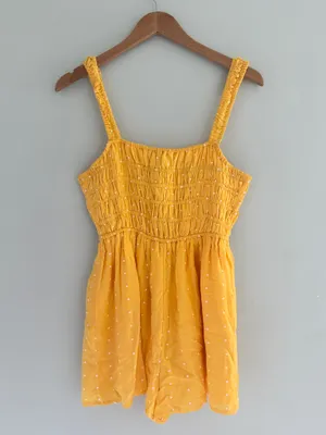 Urban Outfitters yellow polka dot romper S thumbnail 2