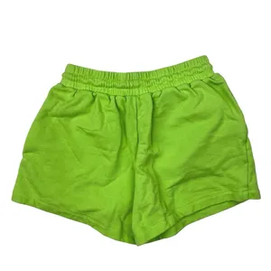 Women's Green High Rise Drawstring Knit Pocket Workout Athletic Shorts Size S thumbnail 2