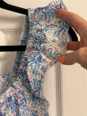 Simply Southern Light Blue Floral Tiered Sundress thumbnail 5