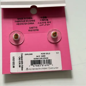 New Kate Spade Signature Spade Mini Rose Gold Studs thumbnail 4
