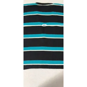 Sophisticates by Pendleton Womens Medium Striped Cotton Cardigan Black Teal USA thumbnail 6