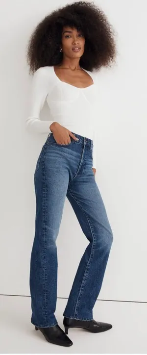Madewell The '90s Straight Jean Comfort Stretch Barlow Wash Size 30 thumbnail 1