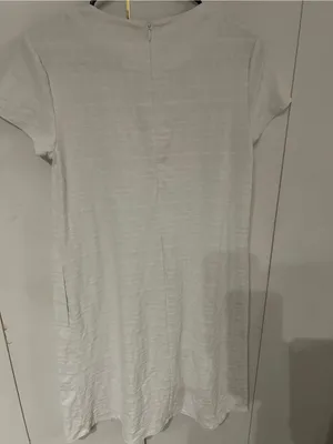 J. McLaughlin White Textured Short-Sleeve Midi Dress thumbnail 8