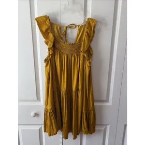 Free People Intimately Want Your Love Slip Dress Absinthe/Mustard Size Small thumbnail 3
