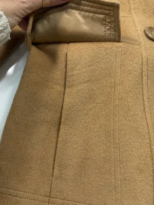 Banana Republic Cashmere and Wool Blend Tan Double-Breasted Pea Coat Size Small thumbnail 10