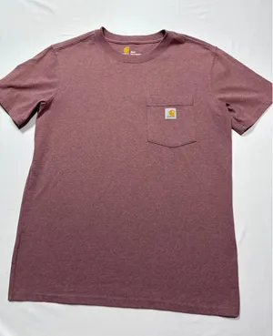 Carhartt Original Fit Pocket Tee in Vintage Maroon - Size S thumbnail 1