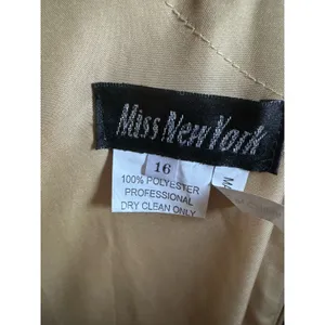 1990s Miss New York Gold Beaded Formal Gown Set Cutout Maxi L-XL thumbnail 12