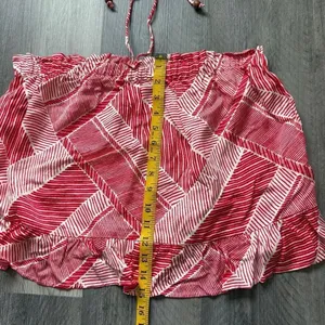 Anthropologie Maeve Halter Ruffle Top Red White Large Boho Vacation thumbnail 7