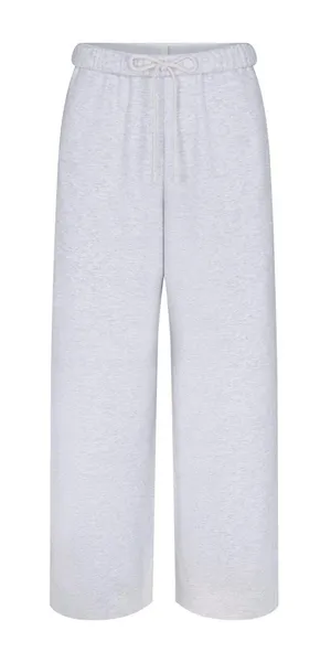 Skims Cotton Fleece Classic Straight Leg Sweatpants - Light Heather Grey 2X NWT thumbnail 1