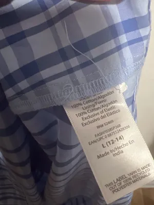 NWT Free Assembly Blue Plaid Square-Neck Midi Dress with Self-Tie Waist Size L thumbnail 9