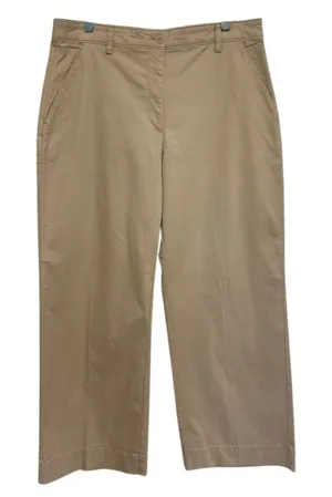 NEW Abercrombie Women’s Cotton Khaki Chinos in Light Tan - Size 14/32 thumbnail 1