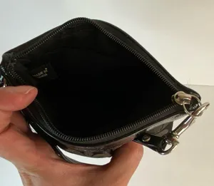 Coach Black Signature Canvas Wristlet thumbnail 8