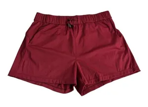 Willit Women's Red Burgundy Active Shorts Size L Pockets Elastic-Waist Sports thumbnail 1