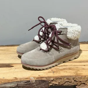 SOREL HARLOW WATERPROOF LACE COZY ANCIENT‎ FOSSIL Size 7 A48 thumbnail 3