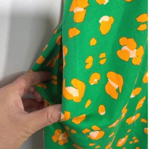 Tabitha Brown for Target Green Leopard Print Scoop‎ Neck Midi Dress Pockets Sz M thumbnail 7