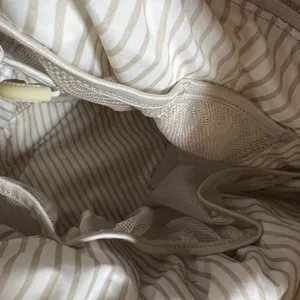 Lululemon Floral Drawstring Gym Tote Bag Taupe Champagne Rose Gold Logo *FLAWED* thumbnail 14