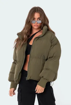 Edikted Puffer Oversized Puffer Jacket  thumbnail 1