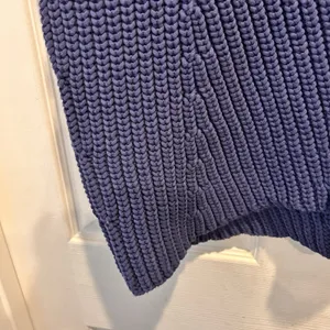 rag & bone Blue Chunky Knit Chevron Sweater Vest Sleeveless Crew Neck Small thumbnail 3