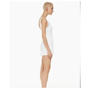 Aritzia Babaton Deakins 3" Shorts Size Medium White Boxer Comfy Casual thumbnail 8