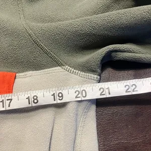 Eddie Bauer Fleece Pullover Mens Small Snap‎ Button Pocket Olive Green Beige thumbnail 12