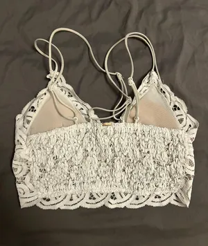 PINK Victoria’s Secret White Laced Bralette thumbnail 2
