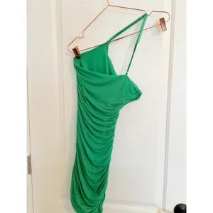 Lucy In The Sky One Shoulder Mini Dress Womens Small Green Excellent Bodycon‎ thumbnail 5