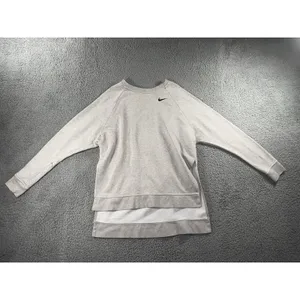 Nike Sweatshirt Women Small Swoosh Logo Tunic‎ Pullover Pocket Long Sleeve thumbnail 2