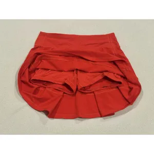 LULULEMON Pace Rival Mid-Rise Skirt Skort Vibrant Red Size 2 RARE EXCELLENT thumbnail 6