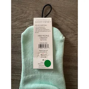 Free People Classic Ruffle Socks NWT Mint Green OS FP Movement thumbnail 2