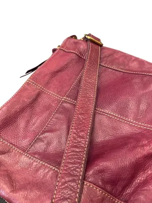 Fossil VTG wms red gold ware leather crossbody shoulder handbag SKU 10-050 thumbnail 12