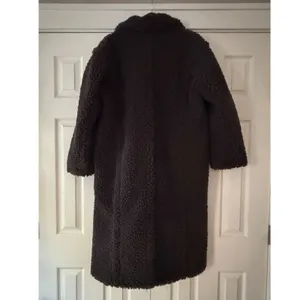 UGG Kianna Faux Fur Teddy Coat Dark Brown‎ Longline Sherpa Jacket L thumbnail 3