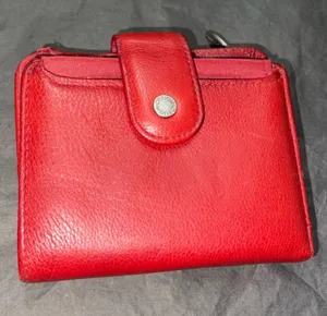 Options Red Genuine Leather Snap Wallet thumbnail 1