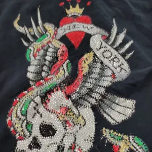 Y2k Vintage Ed Hardy Sweatshirt Small Zip Up Hoodie NYC Skull Eagle Snake Fading Faded Discoloration thumbnail 10