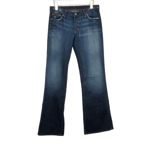 90s Vintage Ralph Lauren Polo Low Rise Dark Wash Bootcut Flared Jeans 30" Retro thumbnail 4