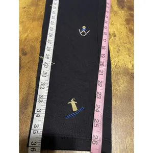 Lou & Grey LOFT Womens Black Embroidered Skier Ski Sweatpants Small Cozy Winter thumbnail 14