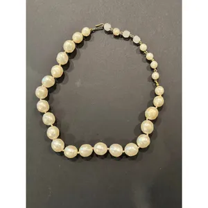 Vintage 80s Faux Pearl Bead Necklace Costume Jewelry thumbnail 2