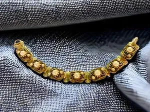 Vintage pearl book link bracelet thumbnail 1